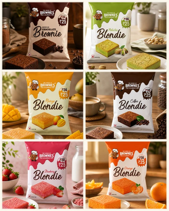 Our handcrafted brownies and blondies — six flavours